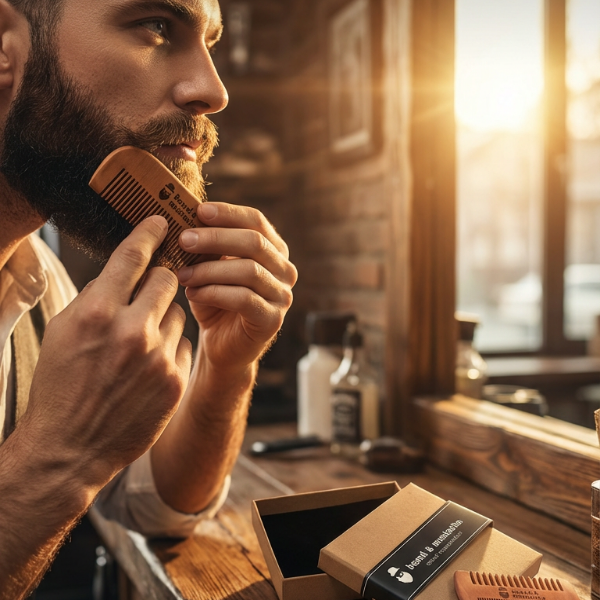 Bart- und Schnurrbartkamm-Set