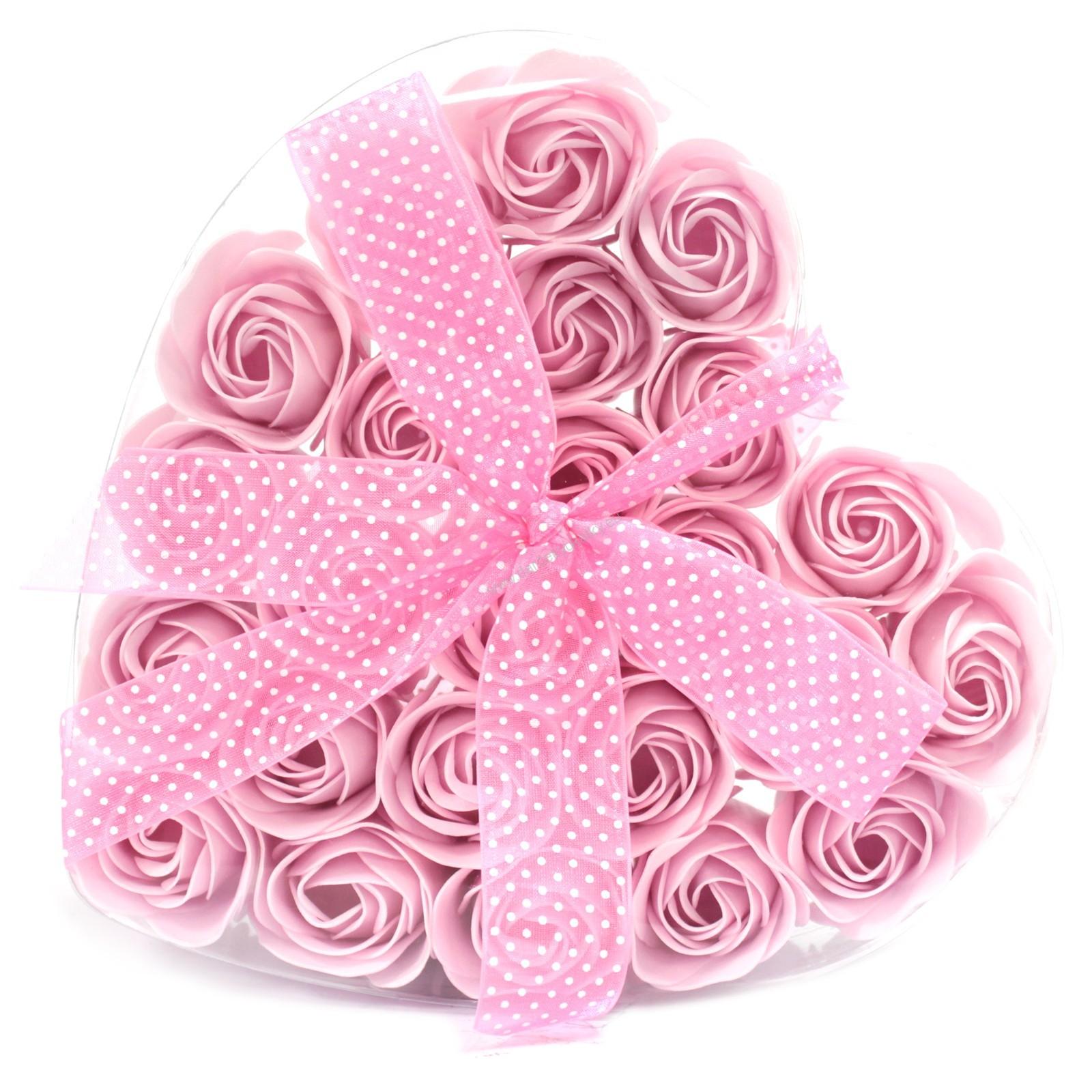 Satz mit 24 Seifenblüten - Rosa Rose