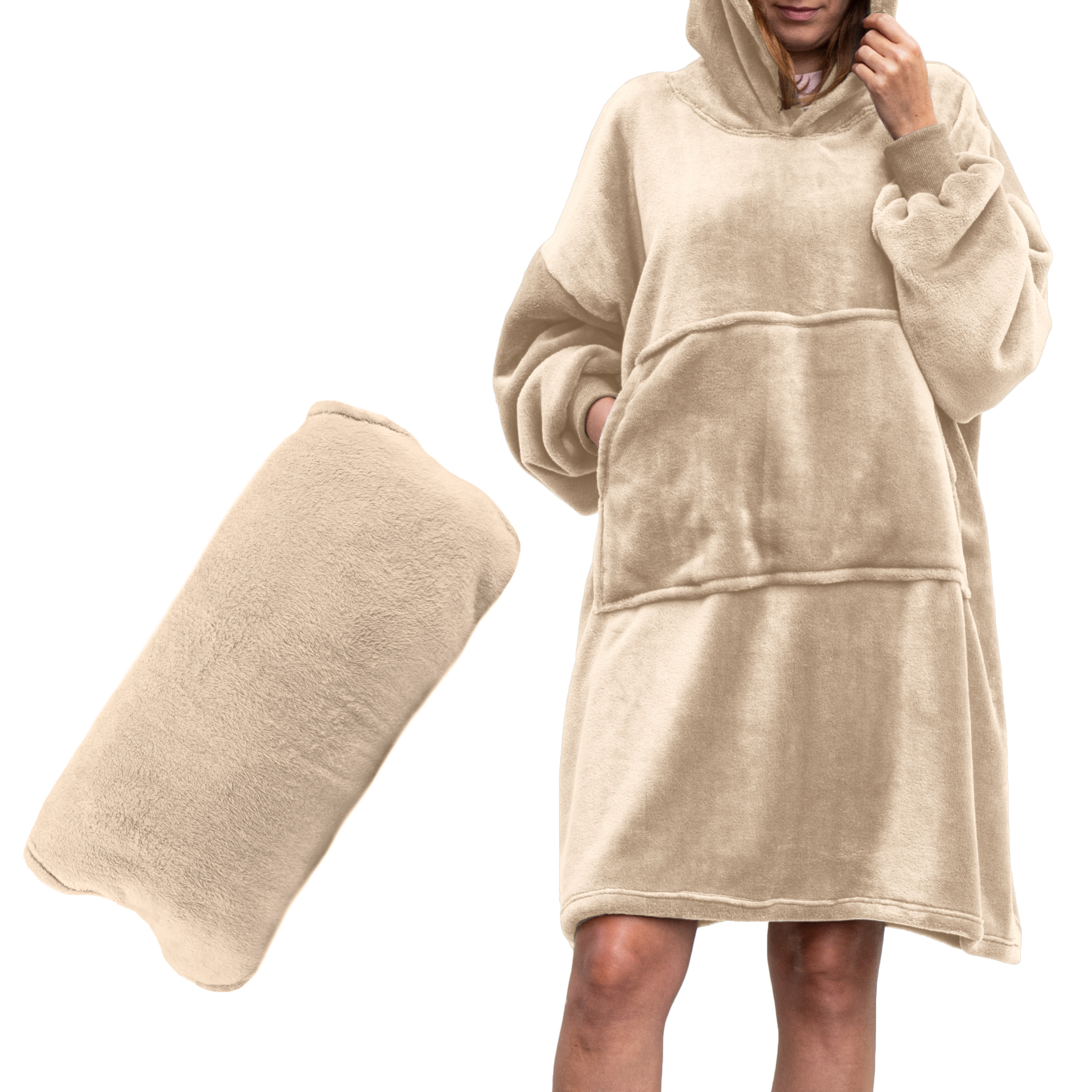 Sweatshirt-Decke - Beige