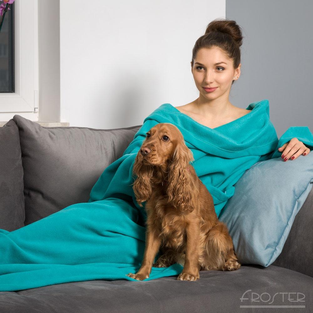 Decke mit Ärmeln mintgrün