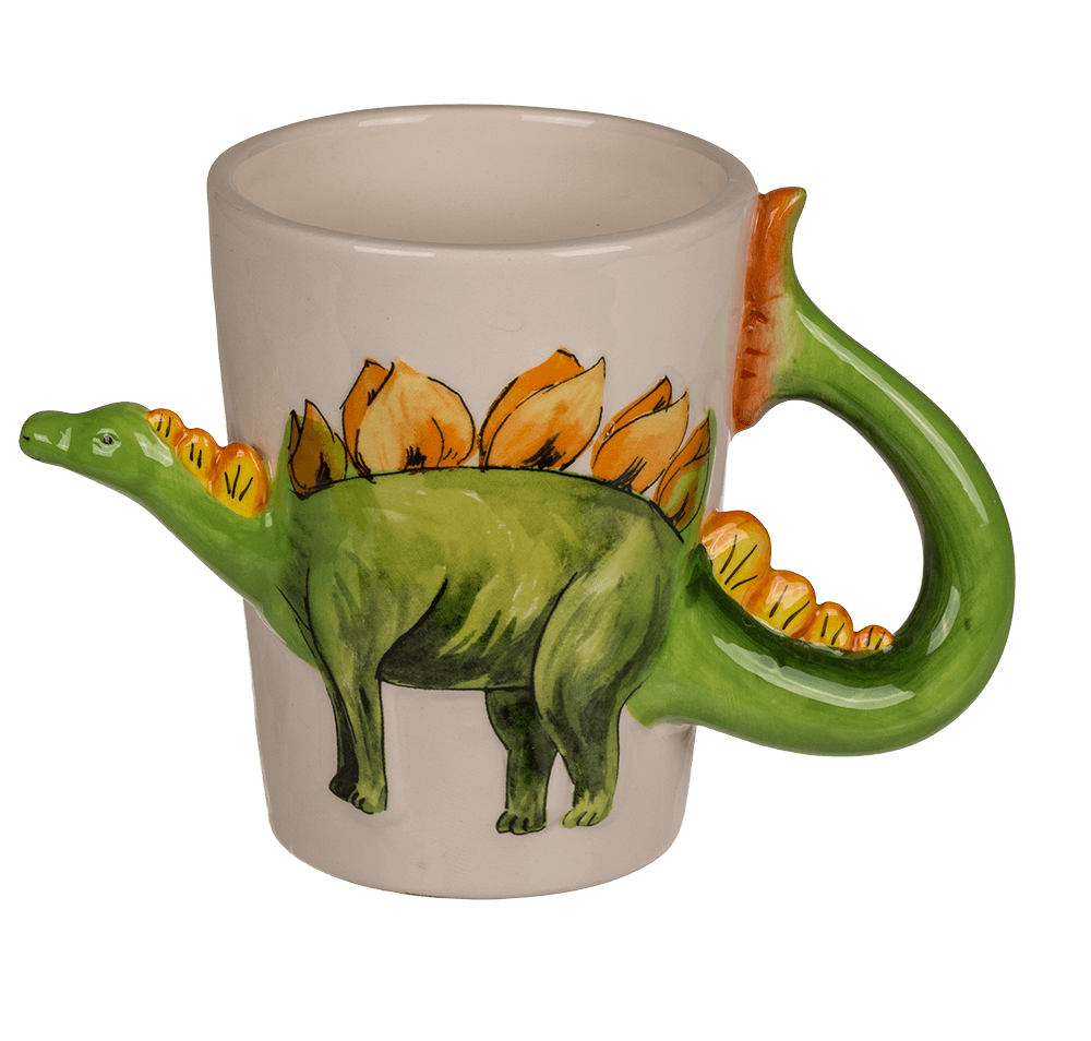 Keramikbecher mit Dinosaurier - Stegosaurus