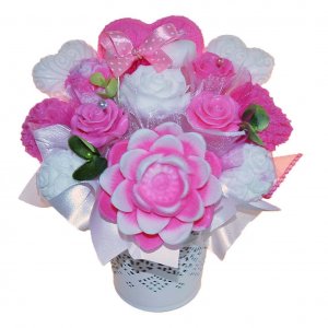 Seifenstrauß - rosa und weiß