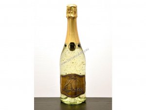 Wein mit Gold 0,75L - Zum 40. Geburtstag