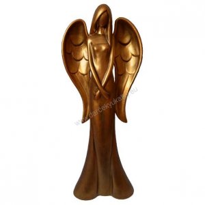 Keramischer Engel Kupfer 55 cm