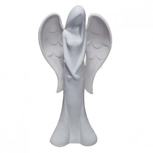 Keramischer Engel weiß 55 cm