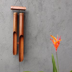 Bambus Glockenspiel - Natürlich - 4 große Rohre