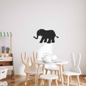 Holzbild an der Wand - Elefant