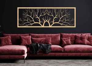 Dreiteiliges Bild an der Wand - Baum