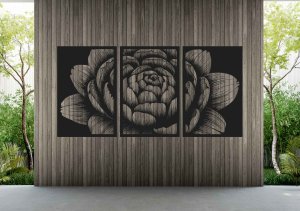 Hölzerner Lebensbaum an der Wand