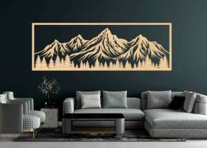 Hölzerner Lebensbaum an der Wand