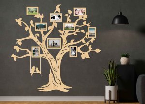 Fotorahmen aus Holz für die Wand – Baum der Liebe