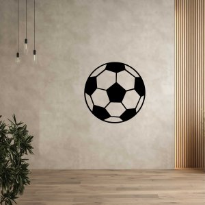 Holzbild an der Wand - Fußball