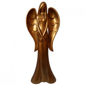 Keramischer Engel Kupfer 41 cm