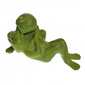 Keramische Gartenstatue - Verliebte Frösche