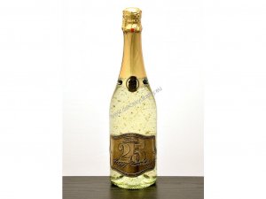 Wein mit Gold 0,75L - Zum 25. Geburtstag