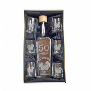 Flasche mit Wunderkerzen zum 50. Geburtstag