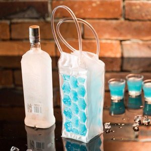 Kühltasche für Flasche blau