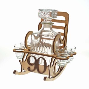 Flaschenstuhl aus Holz mit individueller Nummer