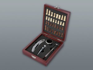 Weinset 4 Stück + Schach