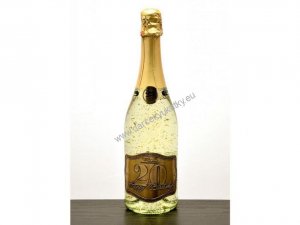 Wein mit Gold 0,75L - Zum 20. Geburtstag