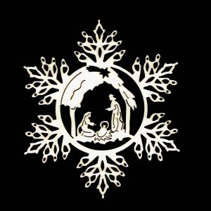 Weihnachtsschmuck - Schneeflocke Bethlehem 9 cm