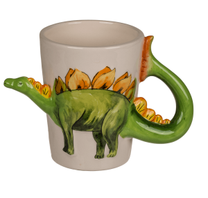 Keramikbecher mit Dinosaurier - Stegosaurus