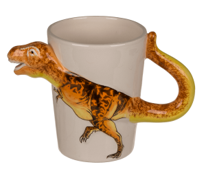 Keramikbecher mit Dinosaurier - Tyranosaurus Rex