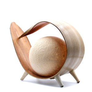 Natürliche Kokosnuss-Lampe - natürlich