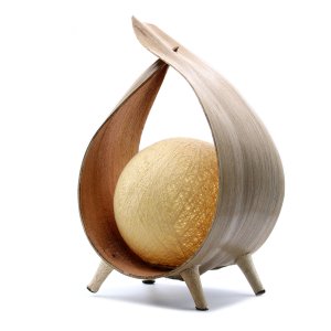Natürliche Kokosnuss-Lampe - natürlich