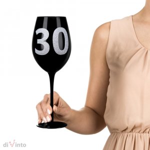 Großes Weinglas zum 30. Geburtstag