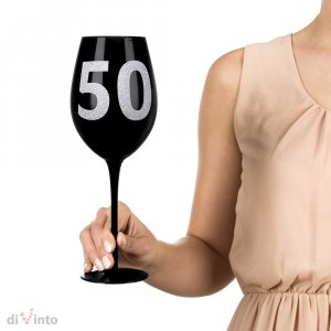 Großes Weinglas zum 50. Geburtstag