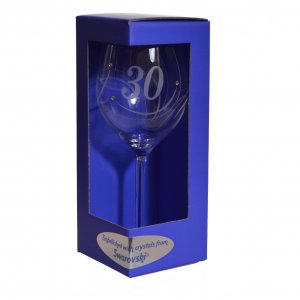Jährliches Swarovski Weinglas - Zum 30. Geburtstag