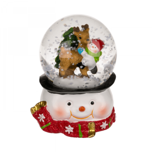 Schneeball - Schneemann mit Rentier