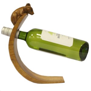 Weinregal aus Holz - Maus