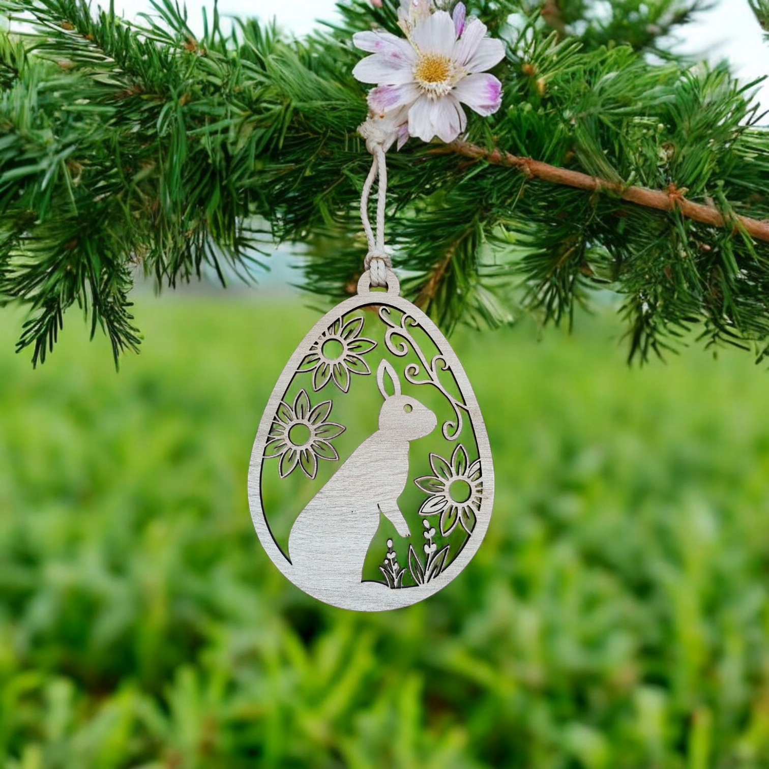 Kerzenständer Ei mit Hase