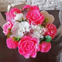 Seifenstrauß K - Rosa, weiß