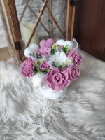 Mini Seifenstrauß - Rosa Lila