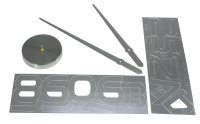 Selbstklebende Wanduhr groß 80 - 120 cm silber