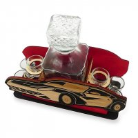 Geschenkset Auto mit Flasche und Wunderkerzen