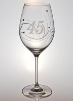 Jährliches Swarovski Weinglas - Zum 45. Geburtstag