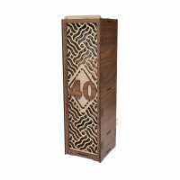 Weinkiste aus Holz - 3D-Geburtstagszahl