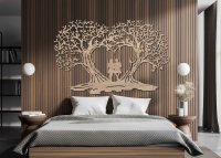 Hölzerner Lebensbaum an der Wand