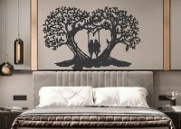 Hölzerner Lebensbaum an der Wand
