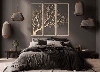 Dreiteiliges Bild an der Wand - Baum