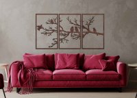 Dreiteiliges Bild an der Wand - Baum