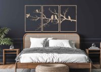 Dreiteiliges Bild an der Wand - Baum
