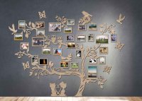 Fotorahmen aus Holz für die Wand – Vögel auf einem Ast