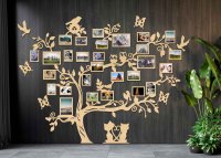 Fotorahmen aus Holz für die Wand – Vögel auf einem Ast