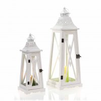Holzlaterne MSL2047WHITE - 74 cm