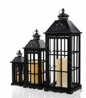 Holzlaterne MSL3035BLACK - 41 cm